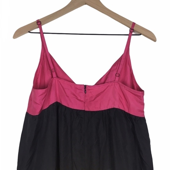 BB DAKOTA Sun Dress 100% Silk Maxi Tiered Bright Colorblock Vacay Summer Medium - Picture 6 of 12